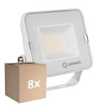 Mehrfachpackung 8x Ledvance LED-Scheinwerfer Compact Weiß 20W 2000lm 100D - 840 Kaltweiß | IP65 - Symmetrisch 