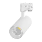 Noxion LED Schienenstrahler 3-Phasen Ecowhite Aluminium Wei&szlig; 30W 3210lm 36D - 940 Kaltwei&szlig; | UGR <19