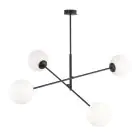 Emibig Pendelleuchte Linear Stahl Schwarz | Geeignet für 4x E14 - Max 10W