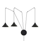 Emibig Pendelleuchte Abramo Stahl Schwarz | Geeignet für 3x E27 - Max 15W